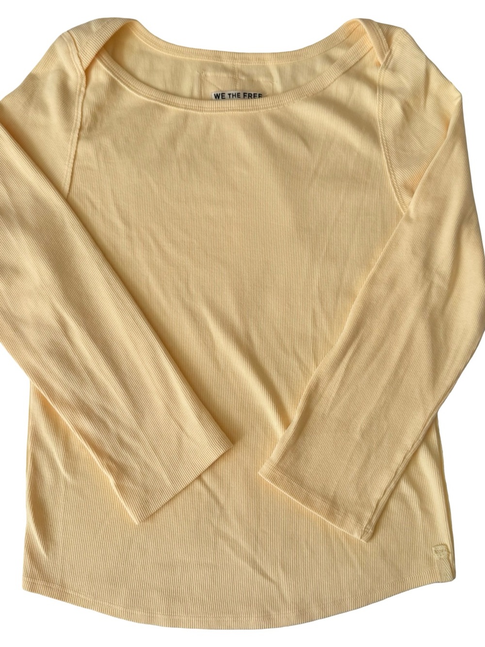 We The Free Women’s Butter Yellow Lucy Layering Top 3/4 Sleeve Size L